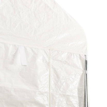 Gazebo con Tetto Bianco 5,88x2,23x3,75 m in Polietilene