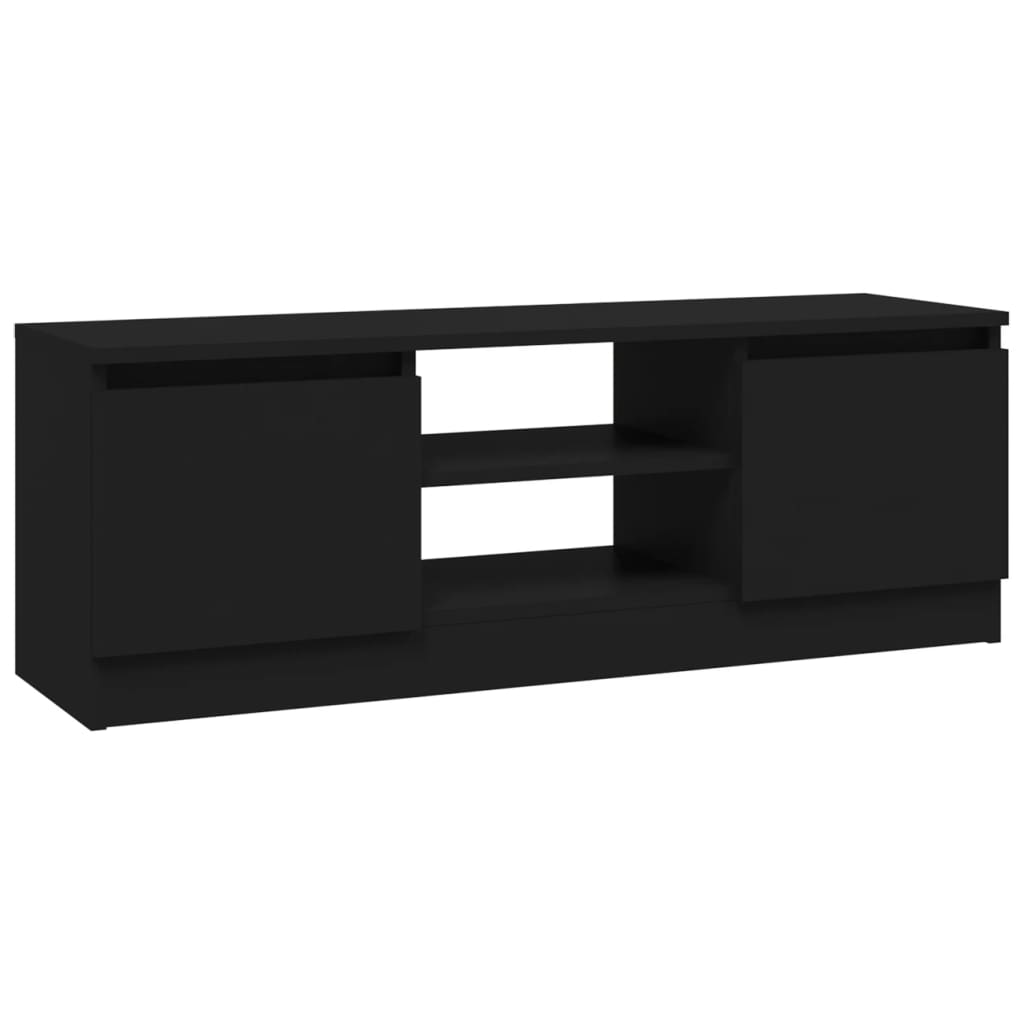 Mobile Porta TV con Anta Nero 102x30x36 cm