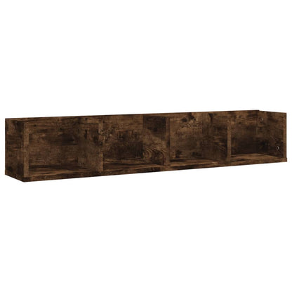 Mensola Muro Porta PC Rovere Fumo 100x18x18cm Legno Multistrato