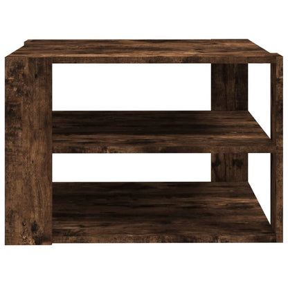 Tavolino da Salotto Rovere Fumo 60x60x40 cm Legno Multistrato