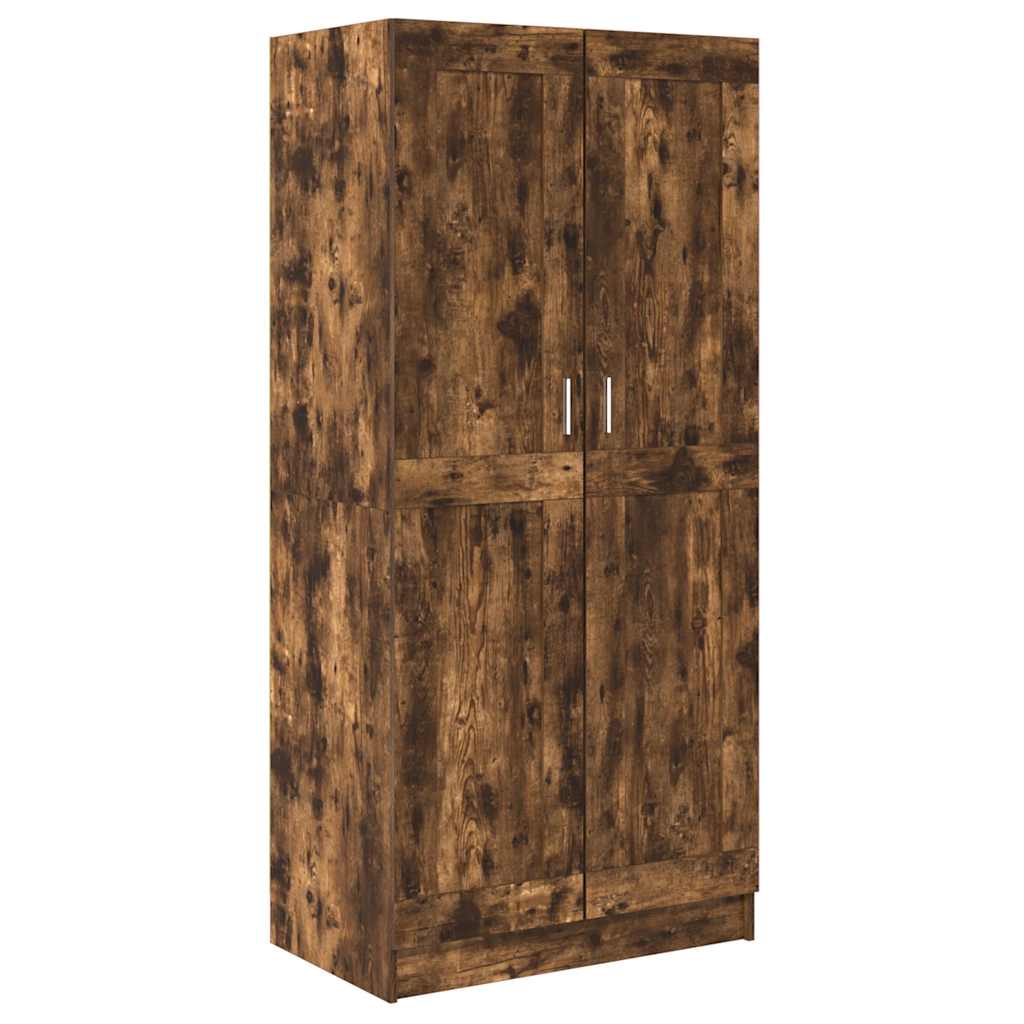Armadio Rovere Fumo 82,5x51,5x180 cm in Legno Multistrato
