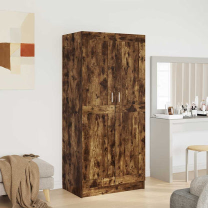 Armadio Rovere Fumo 82,5x51,5x180 cm in Legno Multistrato