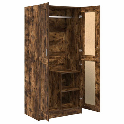 Armadio Rovere Fumo 82,5x51,5x180 cm in Legno Multistrato