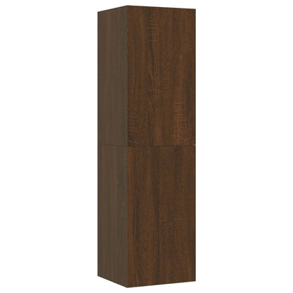 Mobile Porta TV a Parete Rovere Marrone 30,5x30x110 cm