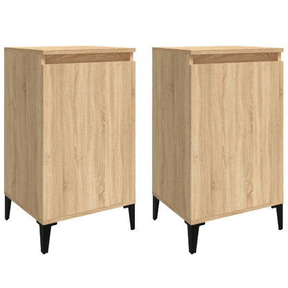 Comodini 2 pz Rovere Sonoma 40x35x70 cm in Legno Multistrato