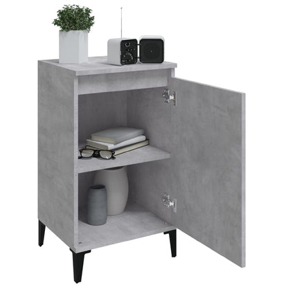 Comodini 2 pz Grigio Cemento 40x35x70 cm in Legno Multistrato