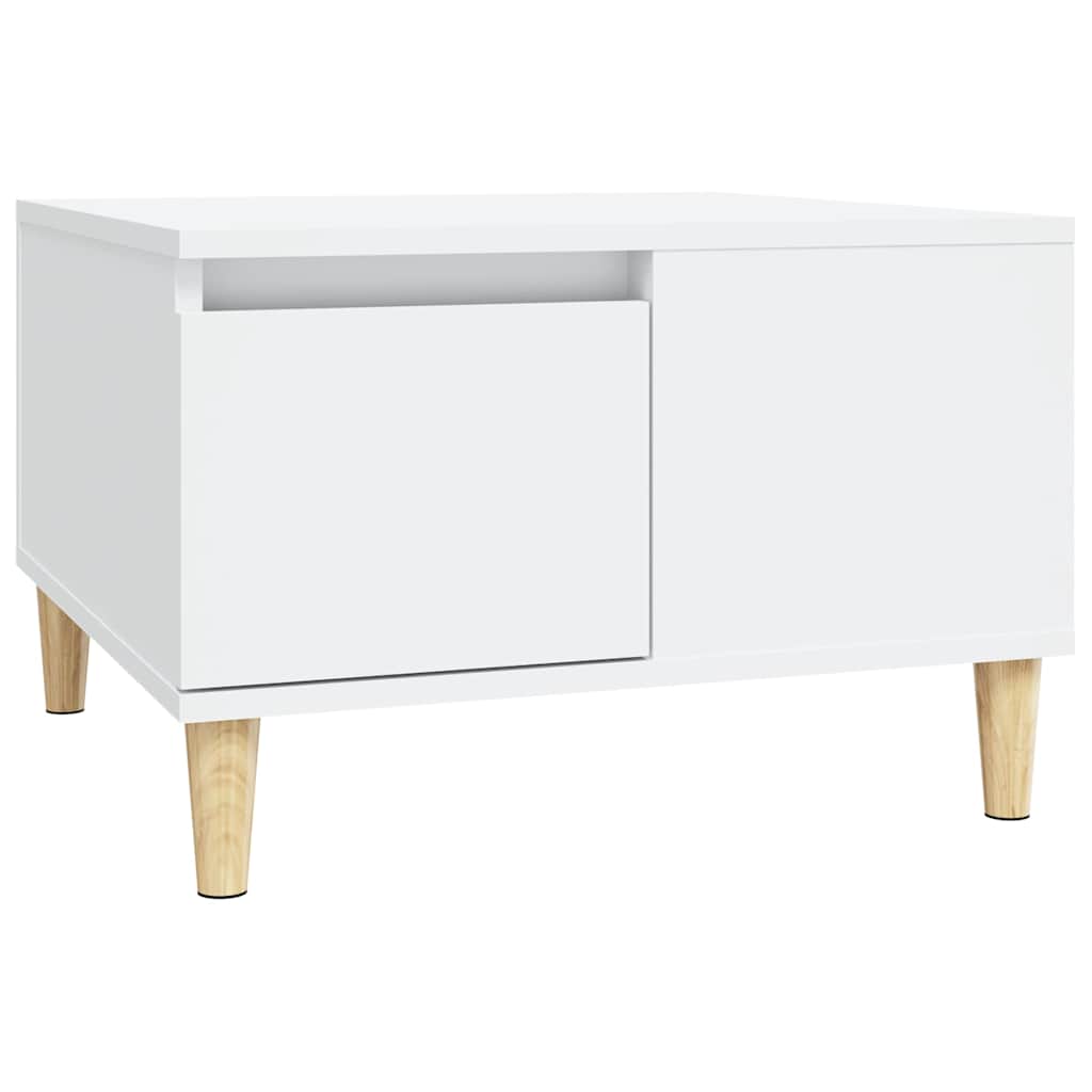 Tavolino da Salotto Bianco 55x55x36,5 cm in Legno Multistrato