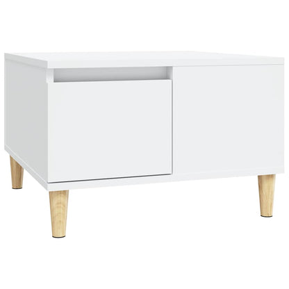 Tavolino da Salotto Bianco 55x55x36,5 cm in Legno Multistrato