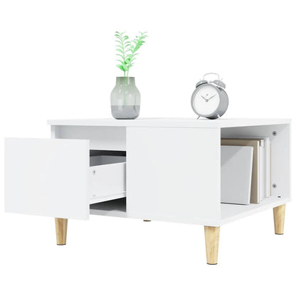 Tavolino da Salotto Bianco 55x55x36,5 cm in Legno Multistrato