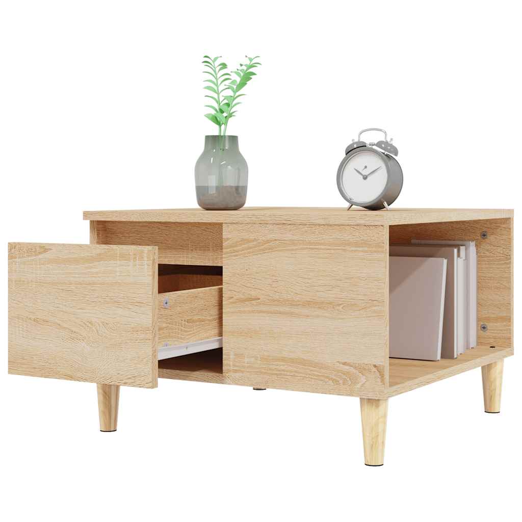 Tavolino Salotto Rovere Sonoma 55x55x36,5 cm Legno Multistrato