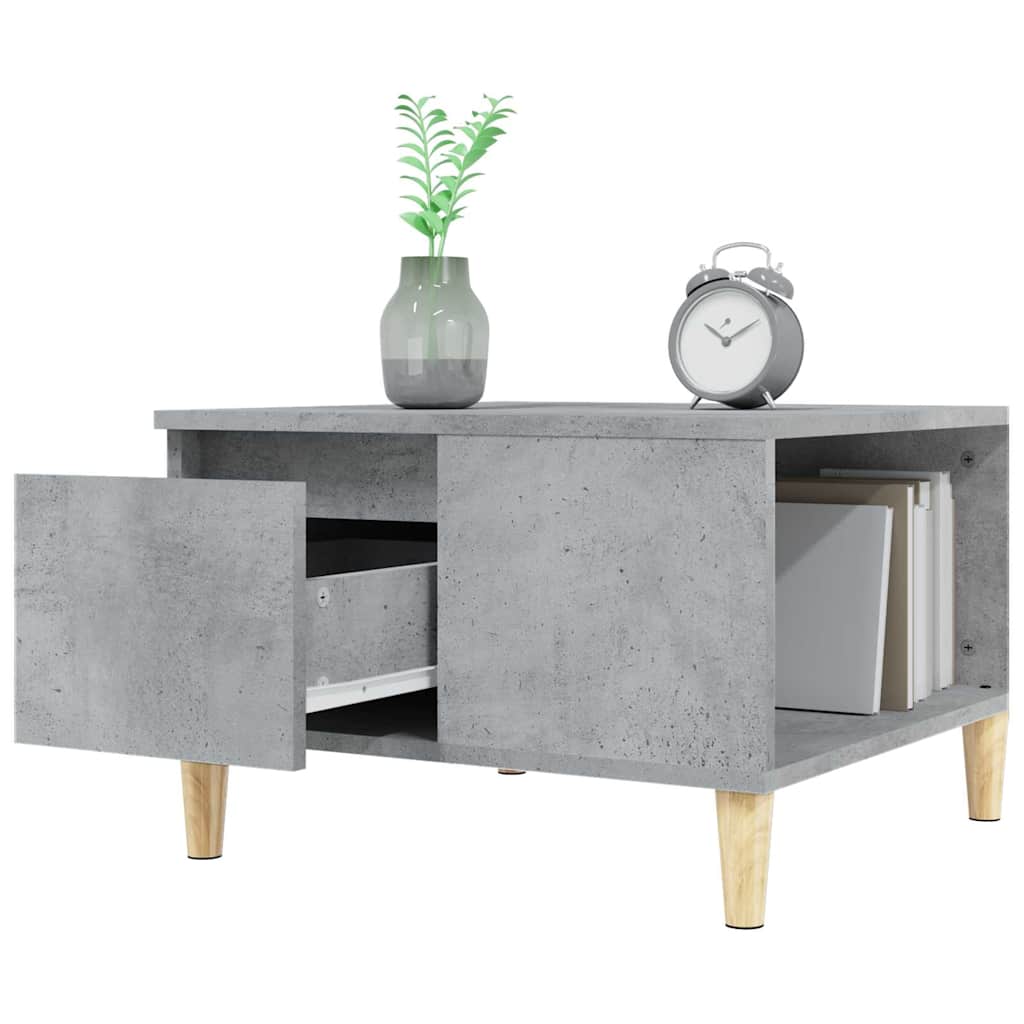 Tavolino Salotto Grigio Cemento 55x55x36,5 cm Legno Multistrato