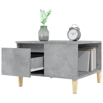 Tavolino Salotto Grigio Cemento 55x55x36,5 cm Legno Multistrato