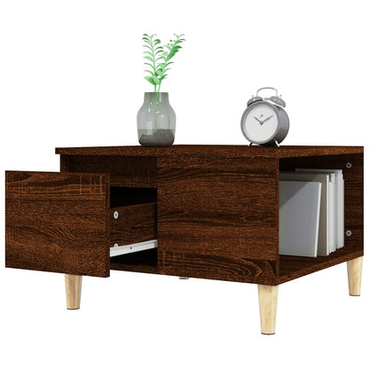 Tavolino da Salotto Rovere Marrone 55x55x36,5 cm in Multistrato