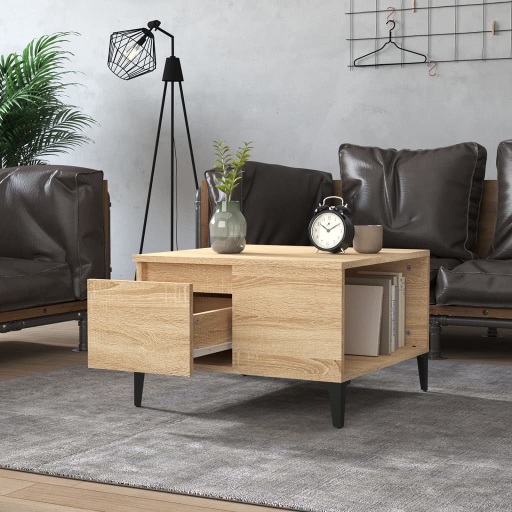 Tavolino Salotto Rovere Sonoma 55x55x36,5 cm Legno Multistrato