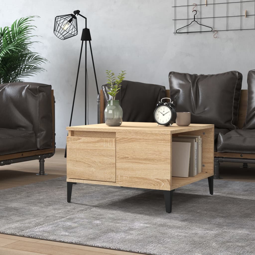 Tavolino Salotto Rovere Sonoma 55x55x36,5 cm Legno Multistrato