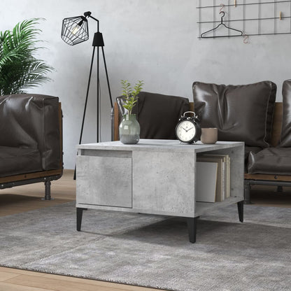 Tavolino Salotto Grigio Cemento 55x55x36,5 cm Legno Multistrato