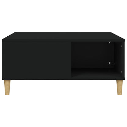 Tavolino da Salotto Nero 80x80x36,5 cm in Legno Multistrato