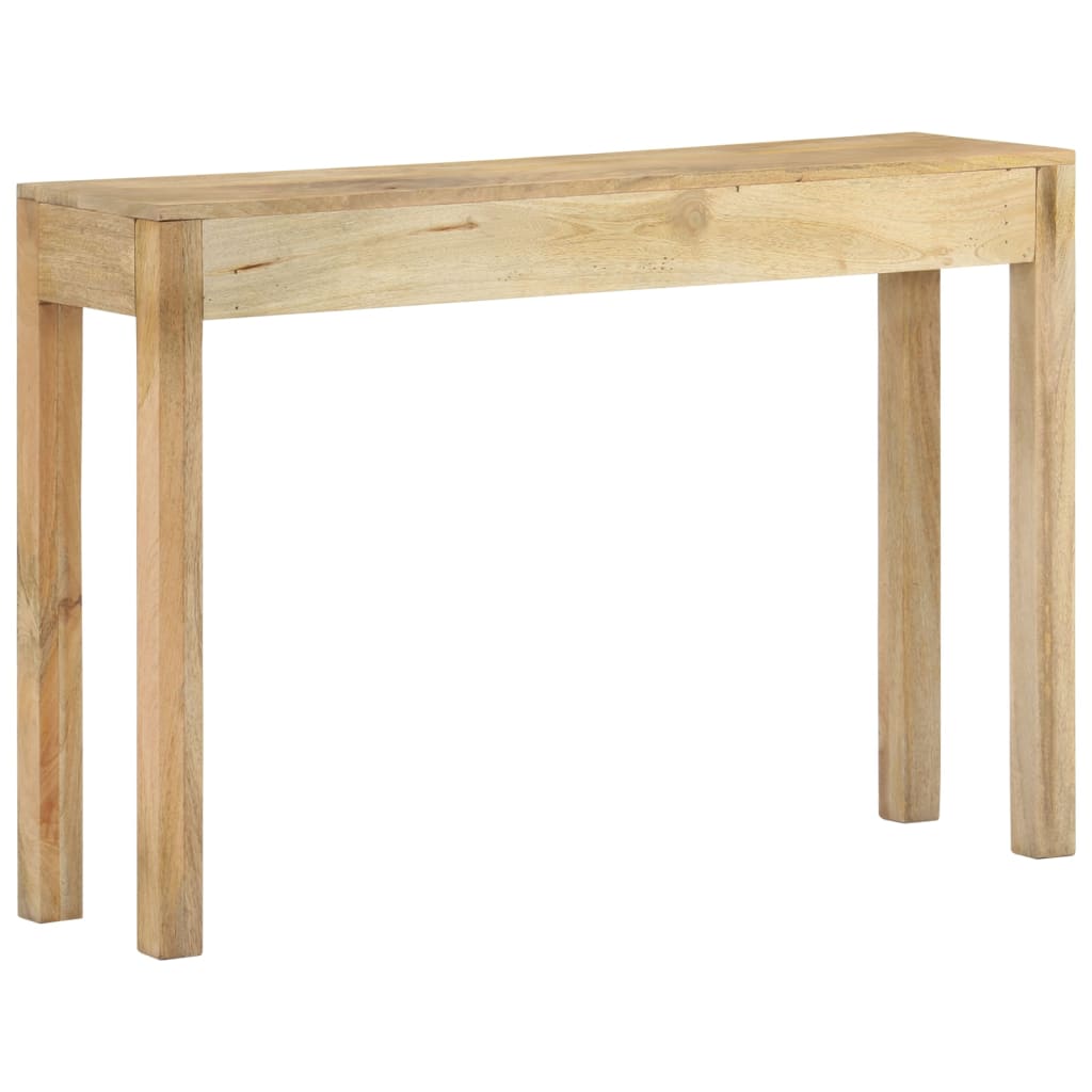 Tavolo Consolle 110x30x75 cm Legno Massello Sbiancato di Mango