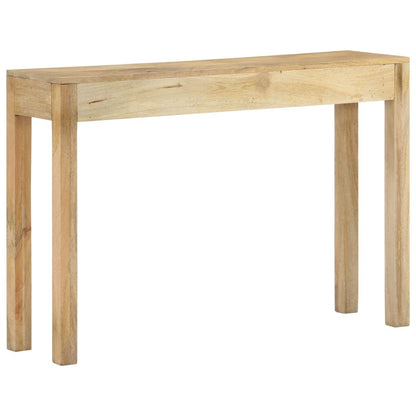 Tavolo Consolle 110x30x75 cm Legno Massello Sbiancato di Mango
