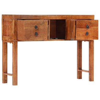Tavolo Consolle 120x32x80 cm in Legno Massello Grezzo di Acacia