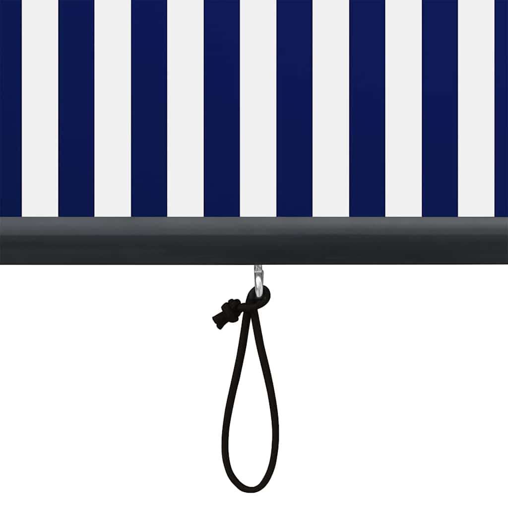 Tenda a rullo Blu e Bianco 180 x 250 cm Tessuto e Alluminio