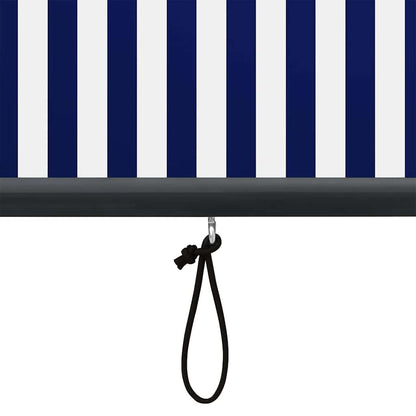 Tenda a rullo Blu e Bianco 180 x 250 cm Tessuto e Alluminio