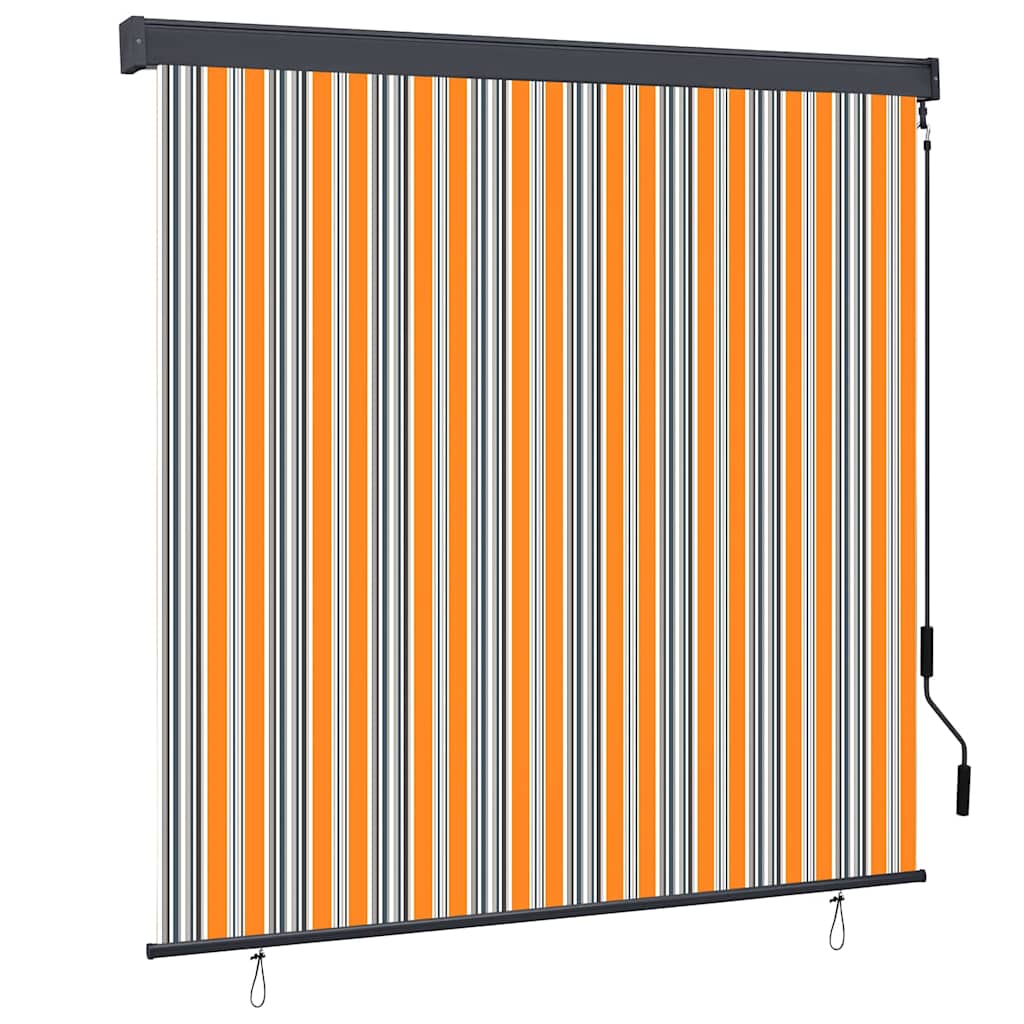 Tenda a rullo Giallo e Blu 180 x 250 cm Tessuto e Alluminio