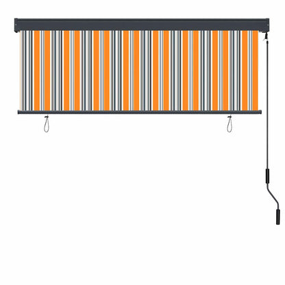 Tenda a rullo Giallo e Blu 180 x 250 cm Tessuto e Alluminio