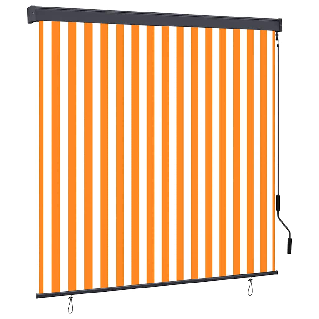 Tenda a rullo con tende Rigato Bianco e Arancione 180 x 250 cm
