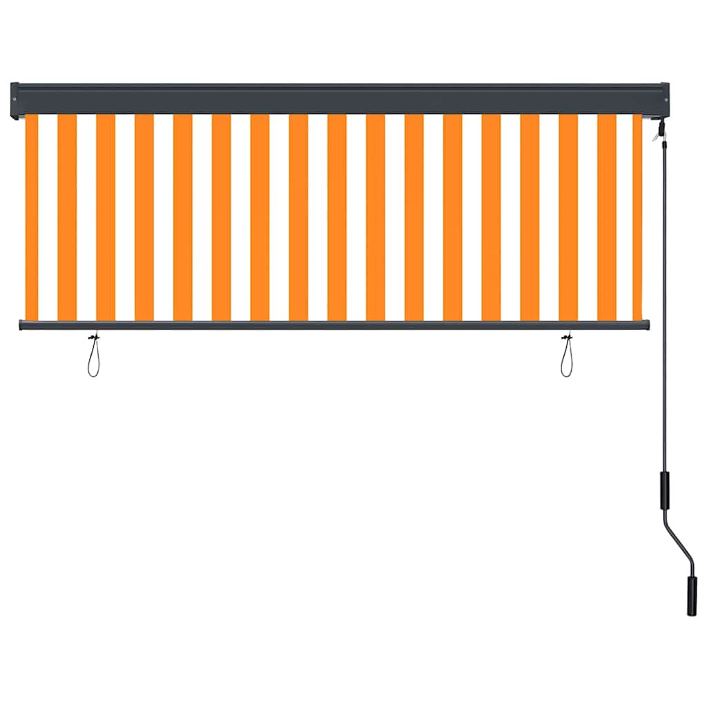 Tenda a rullo con tende Rigato Bianco e Arancione 180 x 250 cm