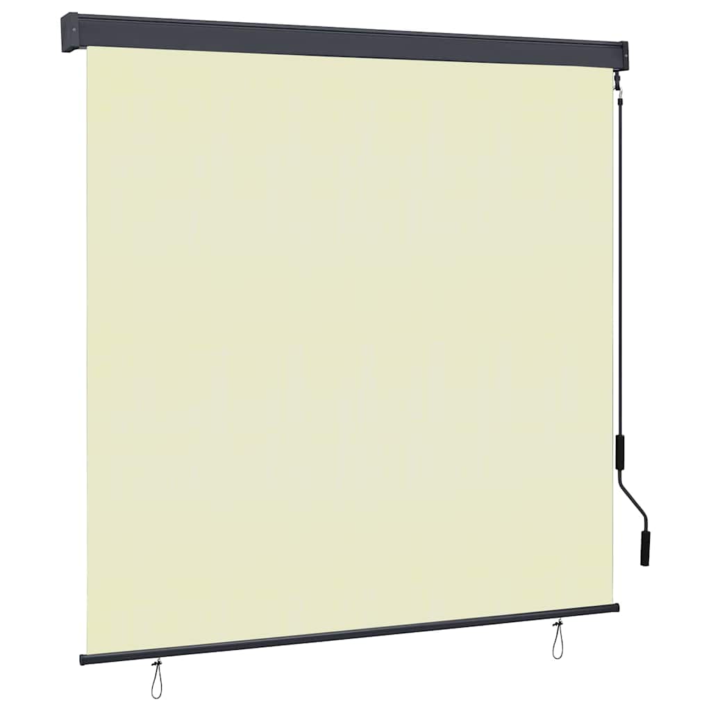 Tenda a rullo con tende Crema 180 x 250 cm Tessuto e Alluminio