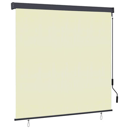 Tenda a rullo con tende Crema 180 x 250 cm Tessuto e Alluminio