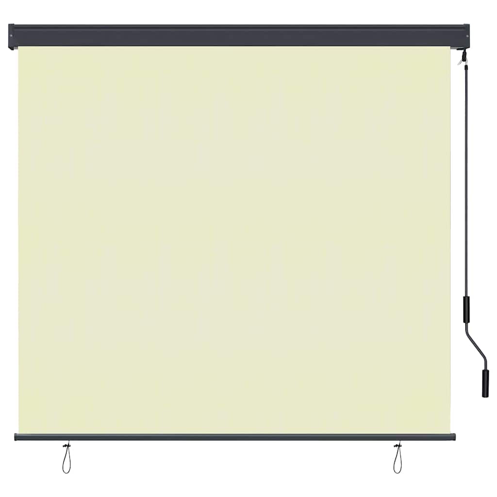 Tenda a rullo con tende Crema 180 x 250 cm Tessuto e Alluminio