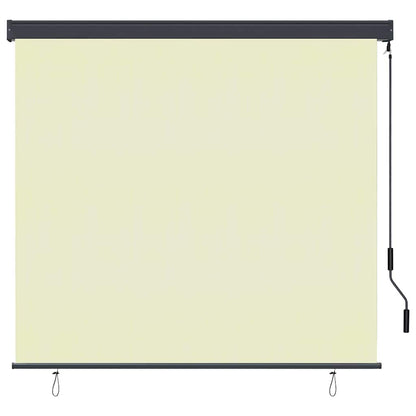 Tenda a rullo con tende Crema 180 x 250 cm Tessuto e Alluminio
