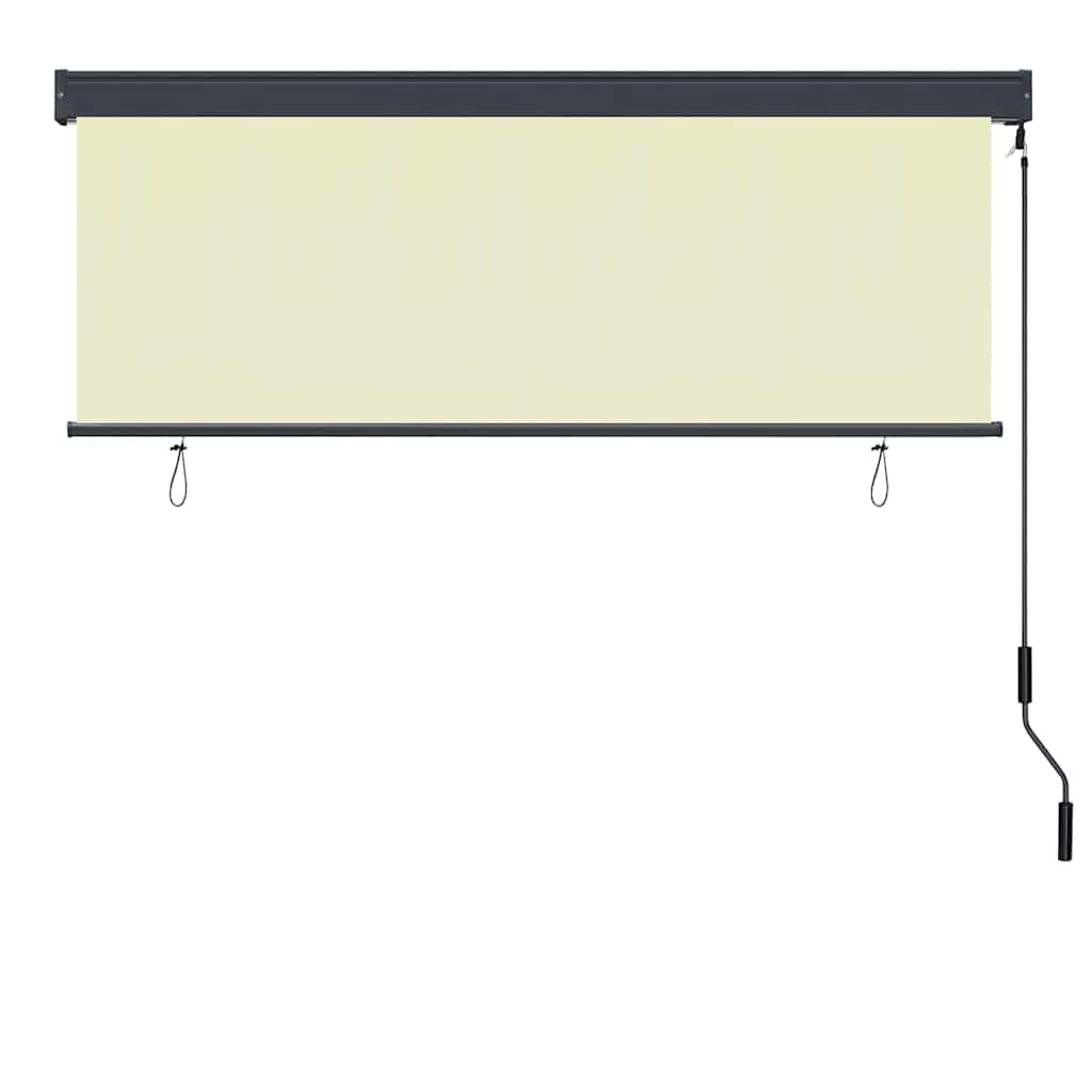Tenda a rullo con tende Crema 180 x 250 cm Tessuto e Alluminio