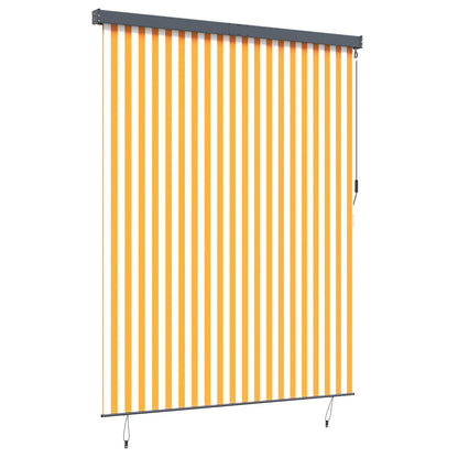 Tenda a rullo con tende Rigato Bianco e Arancione 200 x 250 cm