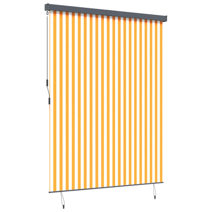 Tenda a rullo con tende Rigato Bianco e Arancione 200 x 250 cm