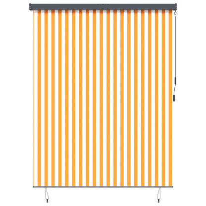 Tenda a rullo con tende Rigato Bianco e Arancione 200 x 250 cm