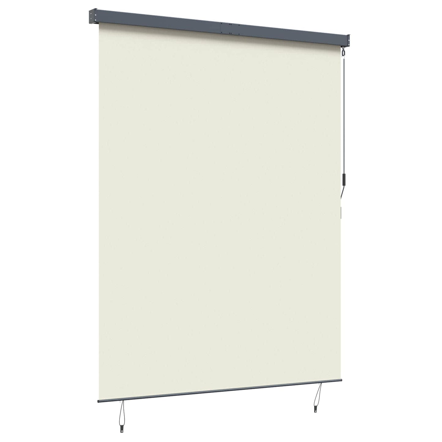 Tenda a rullo con tende Crema 200 x 250 cm Tessuto e Alluminio