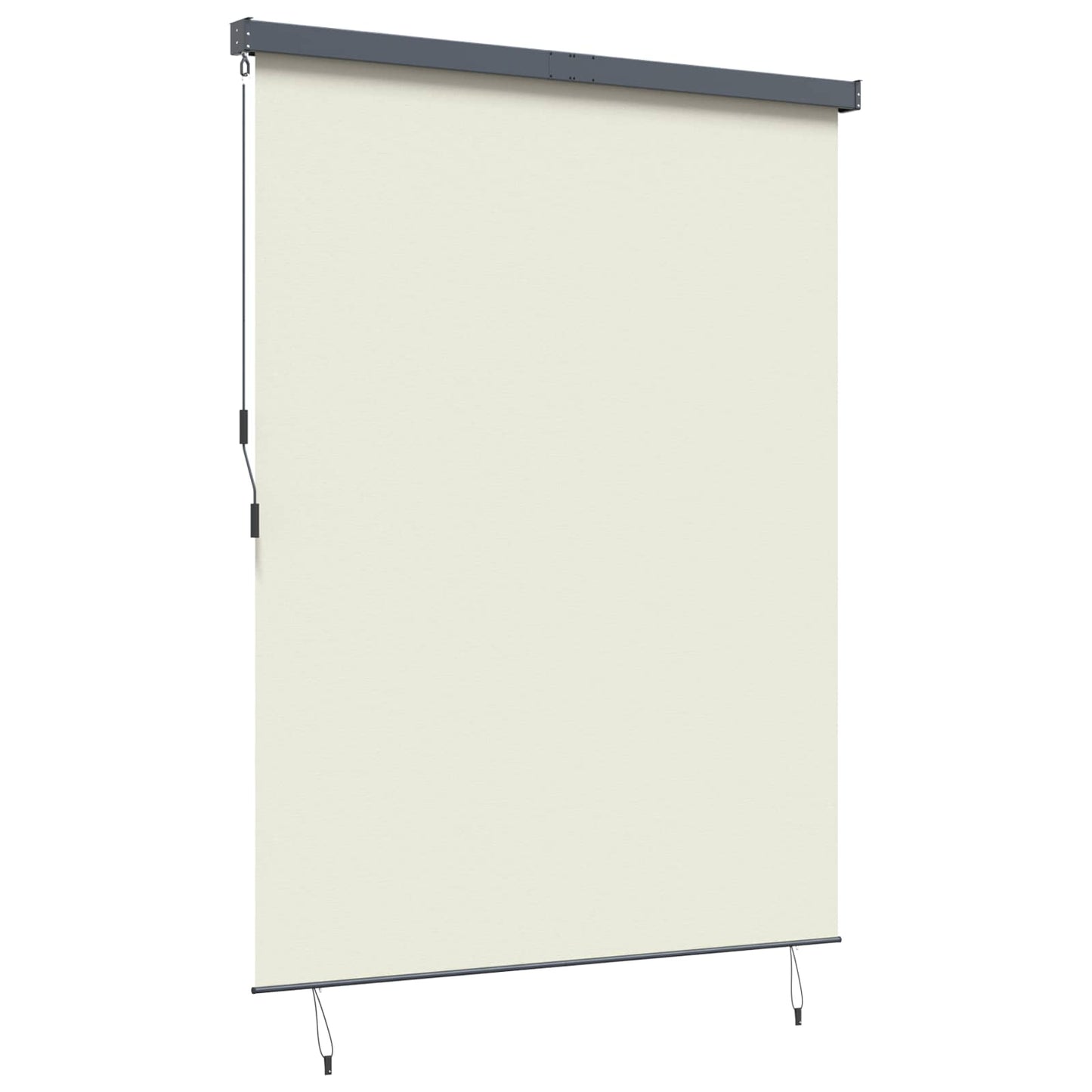 Tenda a rullo con tende Crema 200 x 250 cm Tessuto e Alluminio