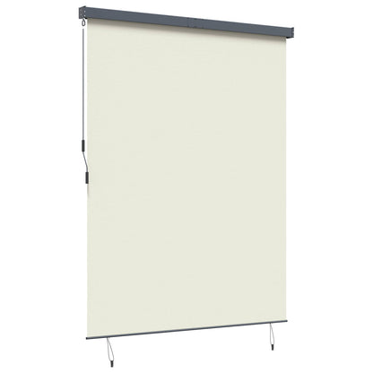 Tenda a rullo con tende Crema 200 x 250 cm Tessuto e Alluminio