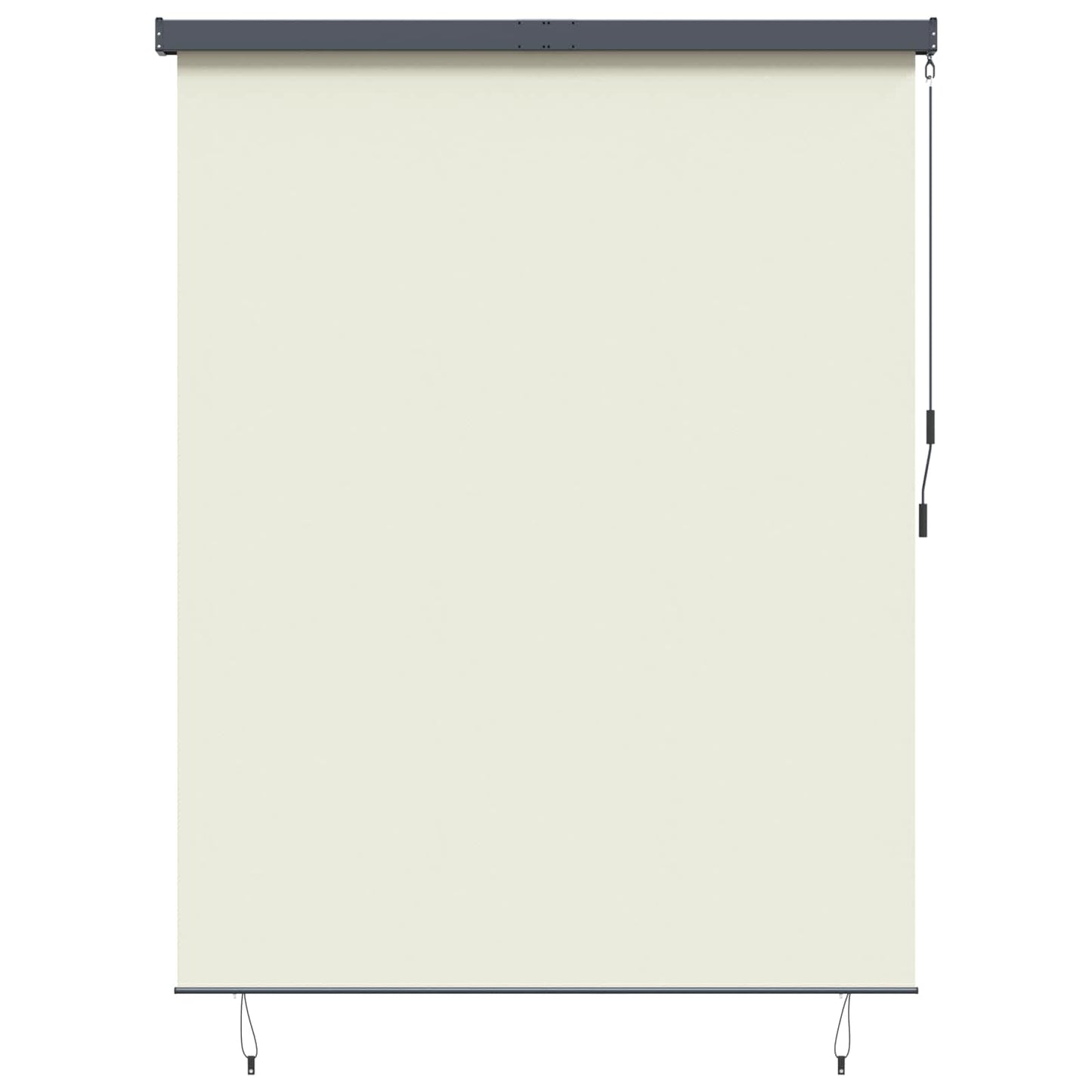 Tenda a rullo con tende Crema 200 x 250 cm Tessuto e Alluminio