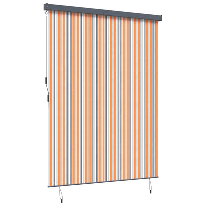 Tenda a rullo Giallo e Blu 200 x 250 cm Tessuto e Alluminio