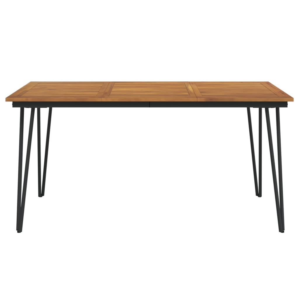 Tavolo Giardino con Gambe Forcella 160x80x75 cm Massello Acacia