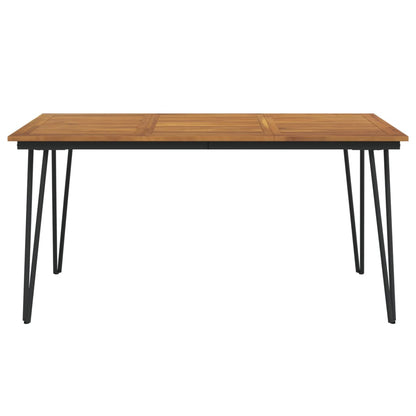 Tavolo Giardino con Gambe Forcella 160x80x75 cm Massello Acacia