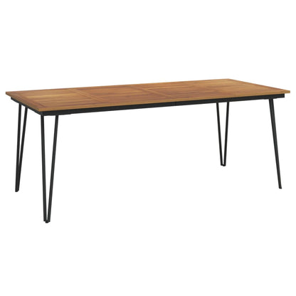 Tavolo Giardino con Gambe Forcella 200x90x75 cm Massello Acacia