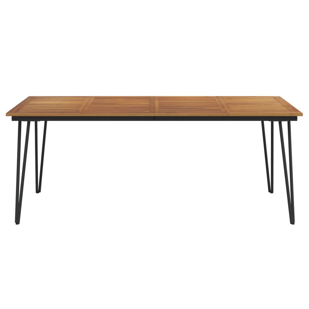 Tavolo Giardino con Gambe Forcella 200x90x75 cm Massello Acacia