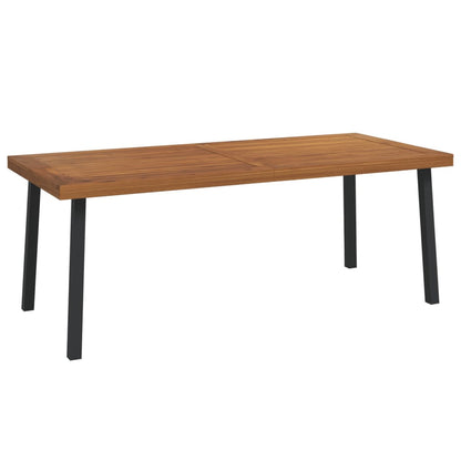 Tavolo da Giardino 200x100x75 cm in Legno Massello di Acacia