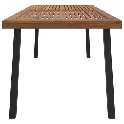 Tavolo da Giardino 200x100x75 cm in Legno Massello di Acacia