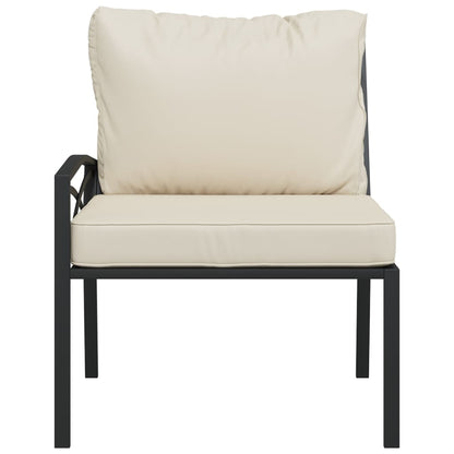 Sedie da Giardino con Cuscini Sabbia 2pz 62x75x79 cm Acciaio